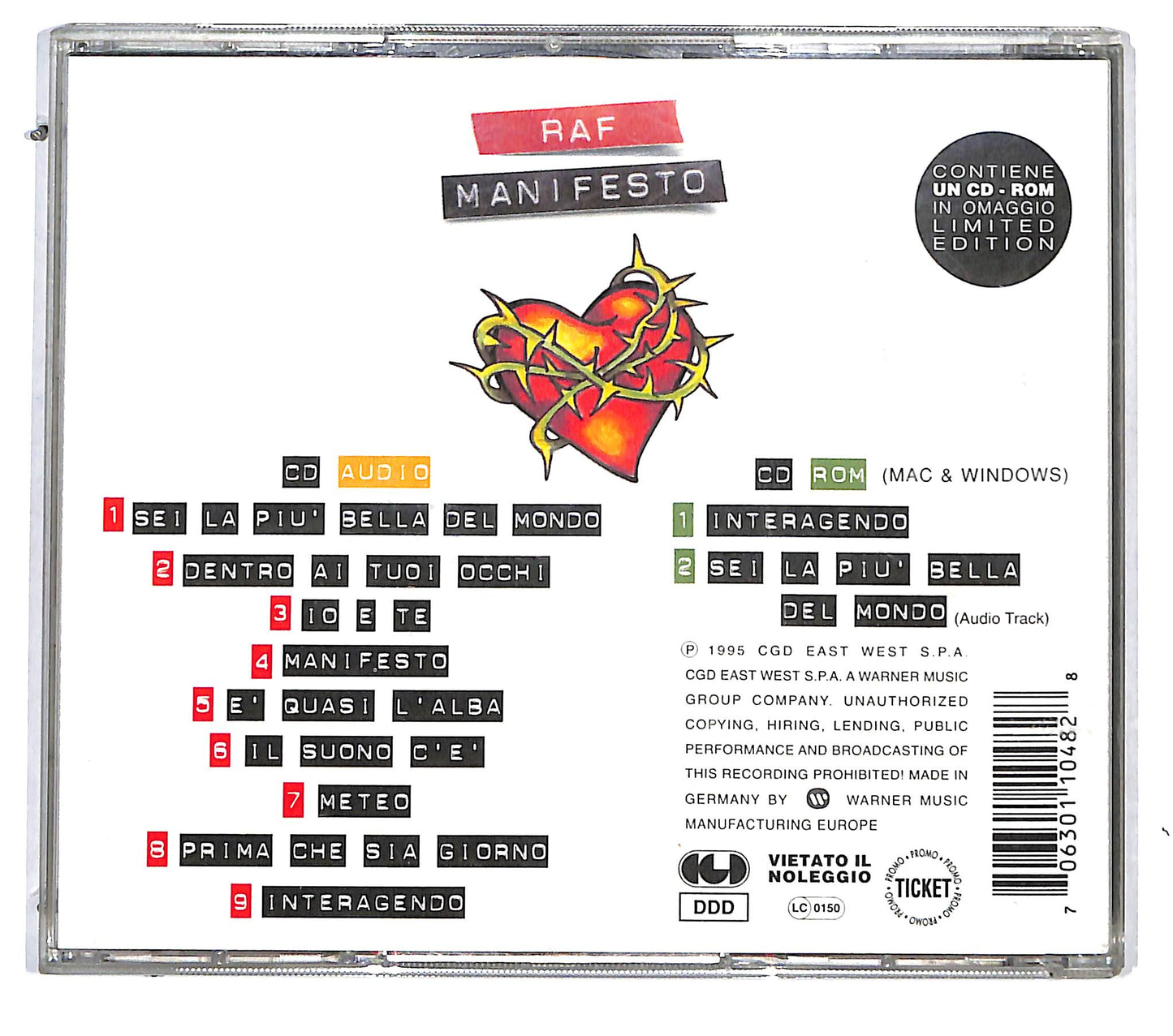 EBOND Raf - Manifesto CD CD115532