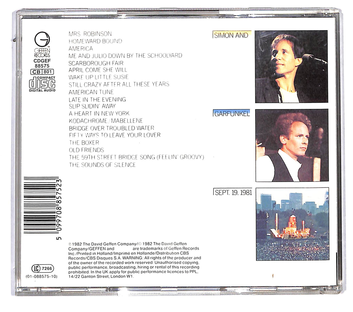 EBOND Simon & Garfunkel - The Concert In Central Park CD CD115536
