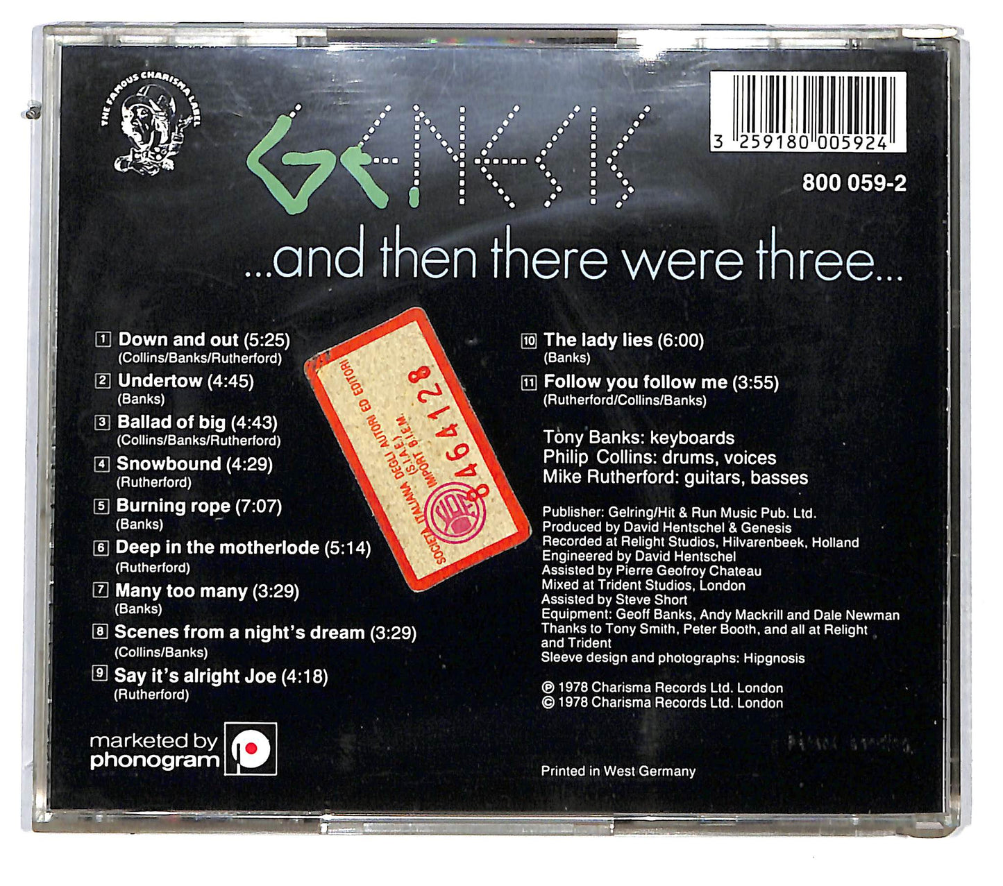 EBOND Genesis - ...And Then There Were Three... CD CD115650