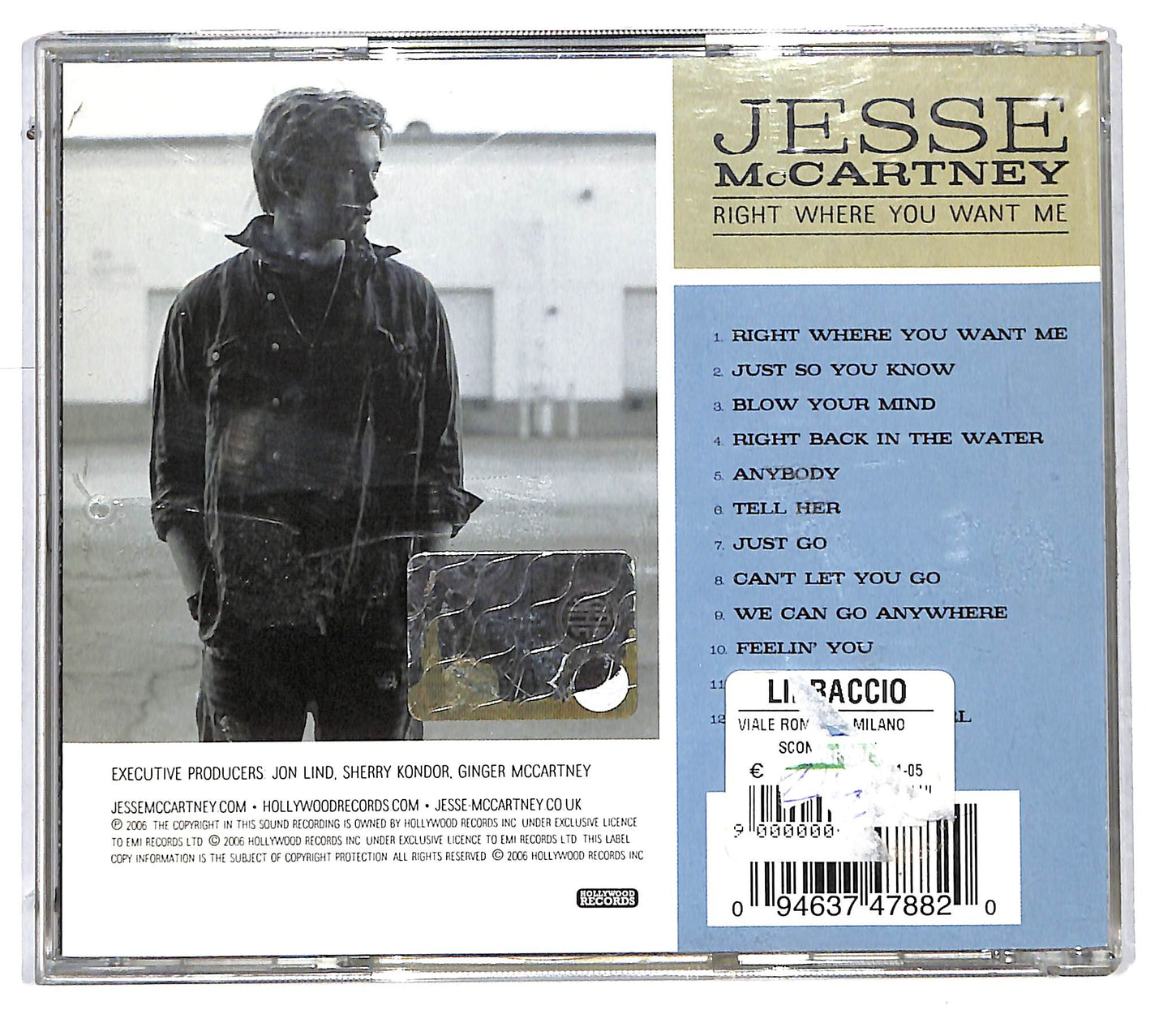 EBOND Jesse McCartney - Right Where You Want Me CD CD115652