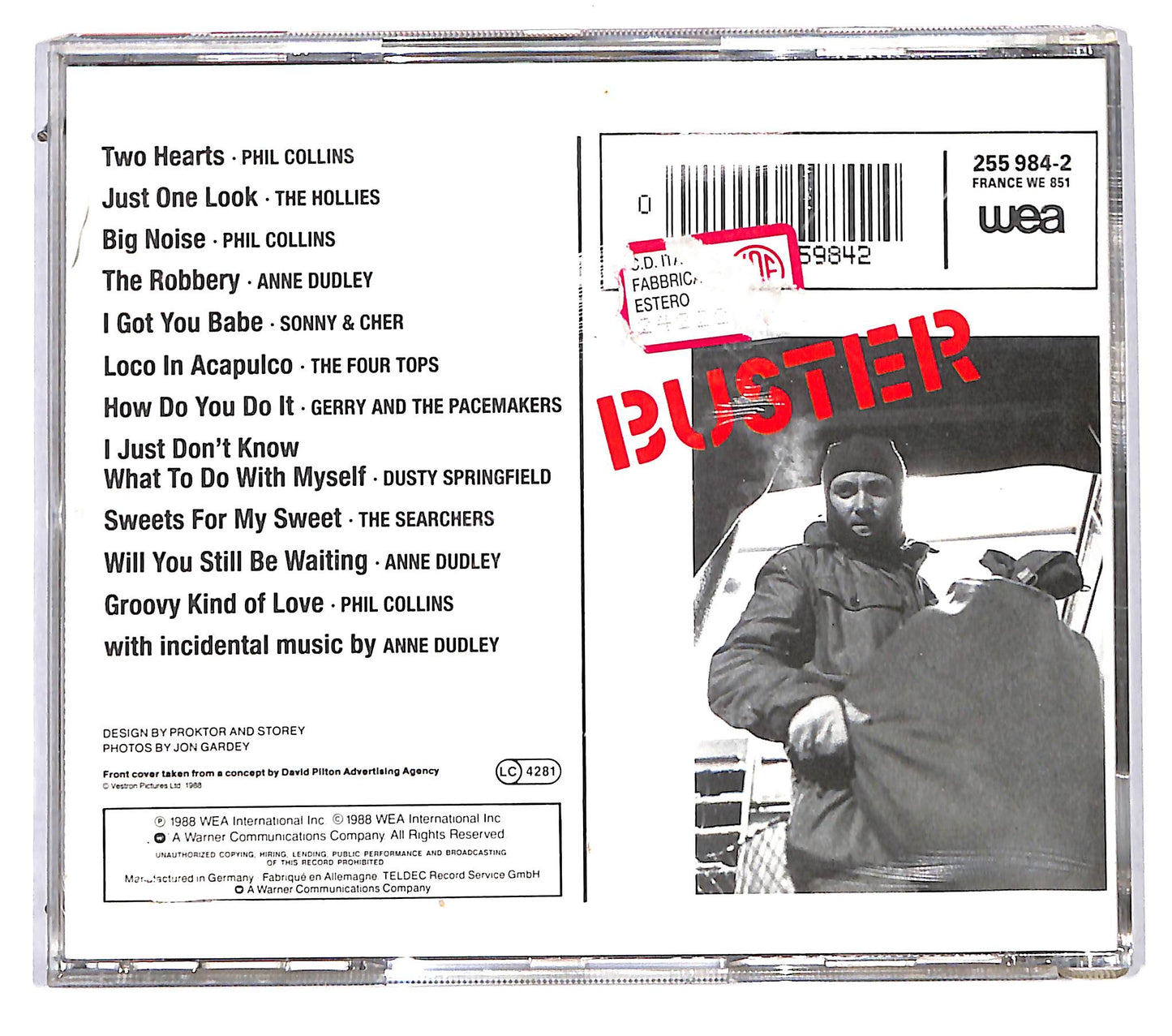 EBOND Various - Buster (The Original Motion Picture Soundtrack) CD CD115736