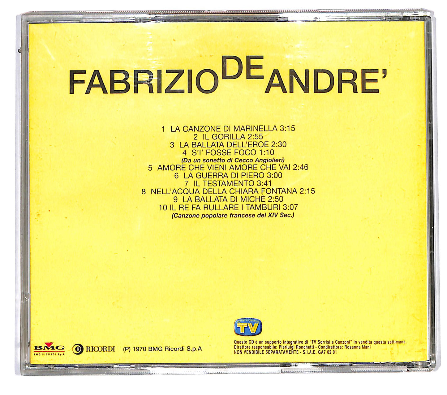 EBOND Fabrizio De Andre’ - Vol.3 CD CD115810