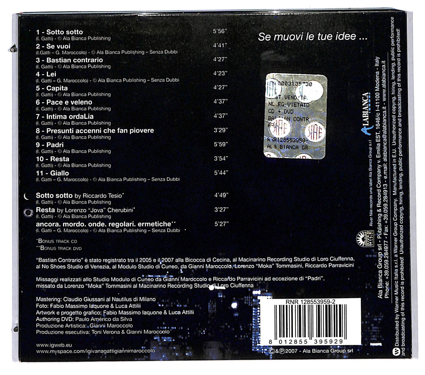 EBOND IG Ivana Gatti - Gianni Maroccolo - Bastian Contrario DIGIPACK CD CD115865