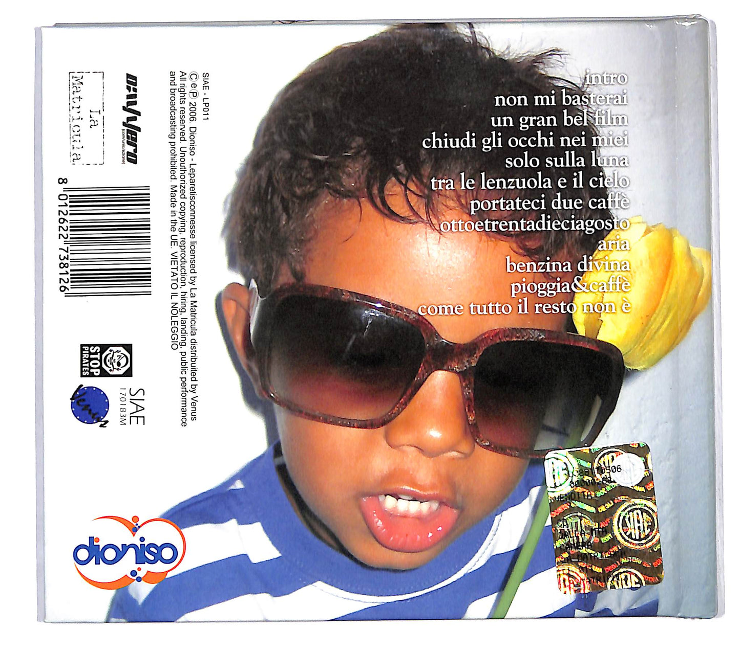 EBOND Dioniso - Dalla Mia Camera DIGIPACK CD CD115904