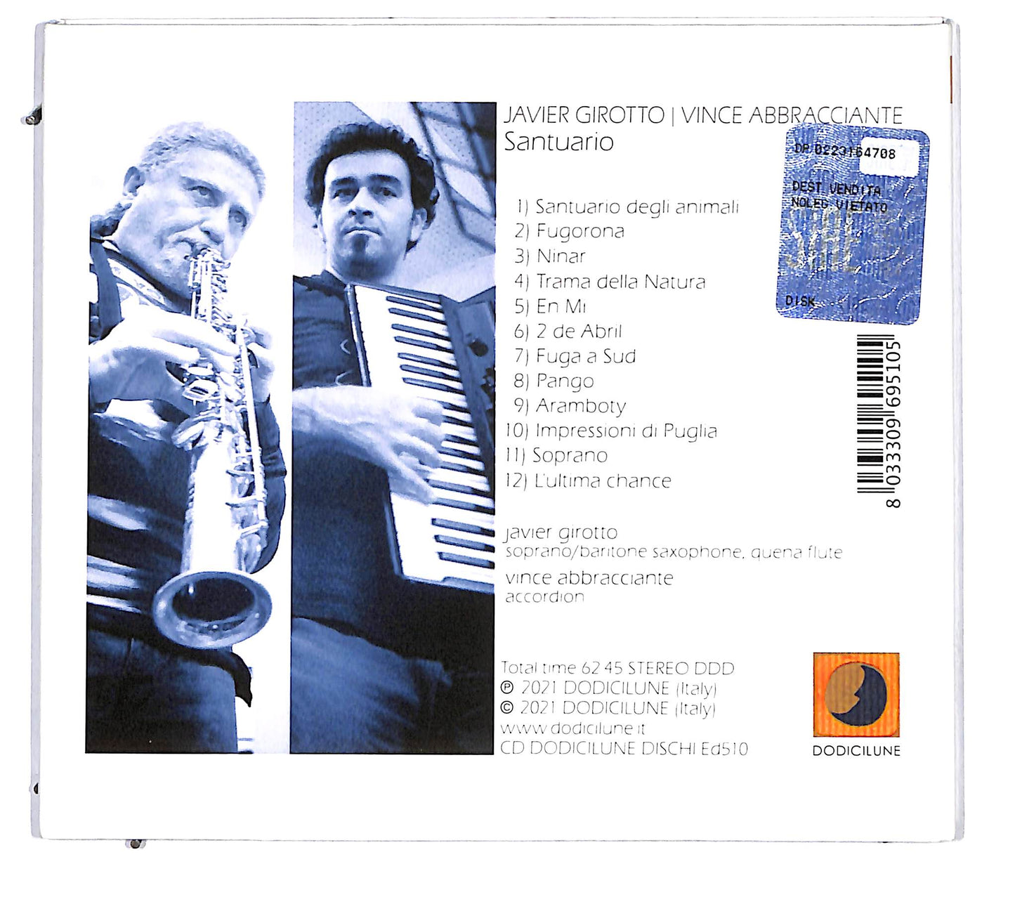 EBOND Javier Girotto - Vince Abbracciante - Santuario CD CD115905