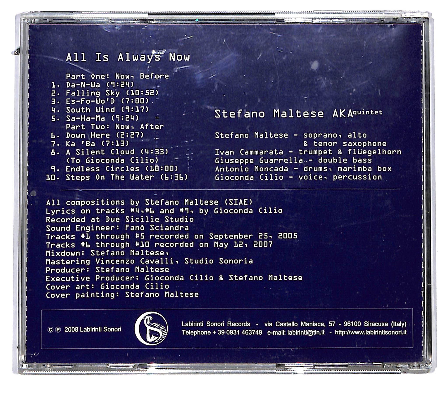 EBOND Stefano Maltese Aka Quintet - All Is Always Now CD CD115926