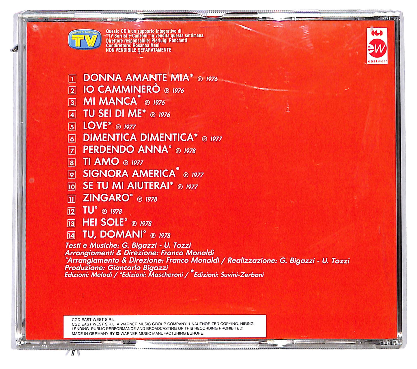 EBOND Umberto Tozzi - Ti Amo EDITORIALE CD CD115943