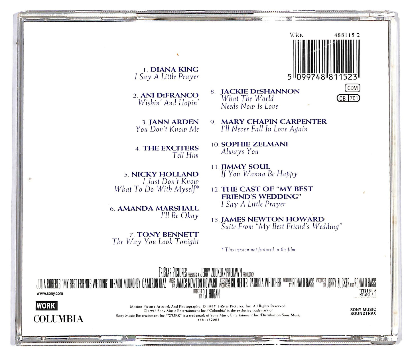 EBOND Various - My Best Friend's Wedding (Soundtrack) CD CD116005