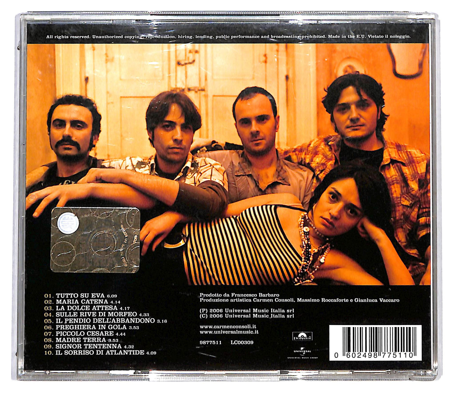 EBOND Carmen Consoli - Eva Contro Eva CD CD116021