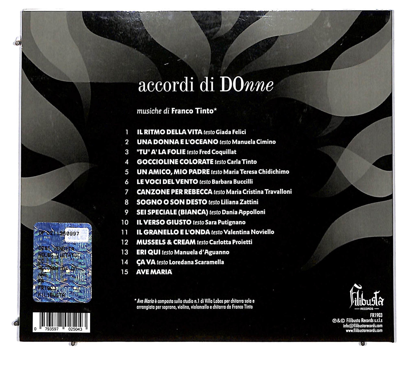 EBOND Franco Tinto - Accordi Di Donne CD CD116022