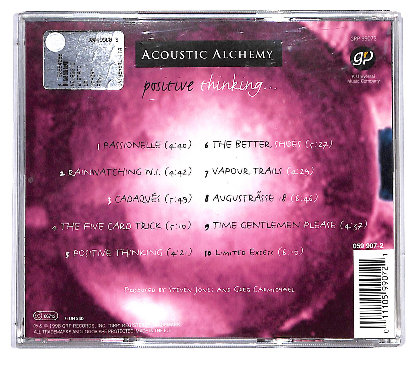 EBOND Acoustic Alchemy - Positive Thinking... CD CD116120