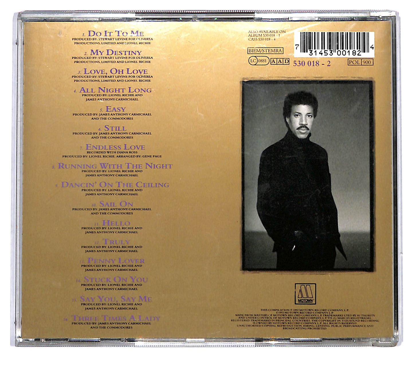 EBOND Lionel Richie - Back To Front CD CD116131