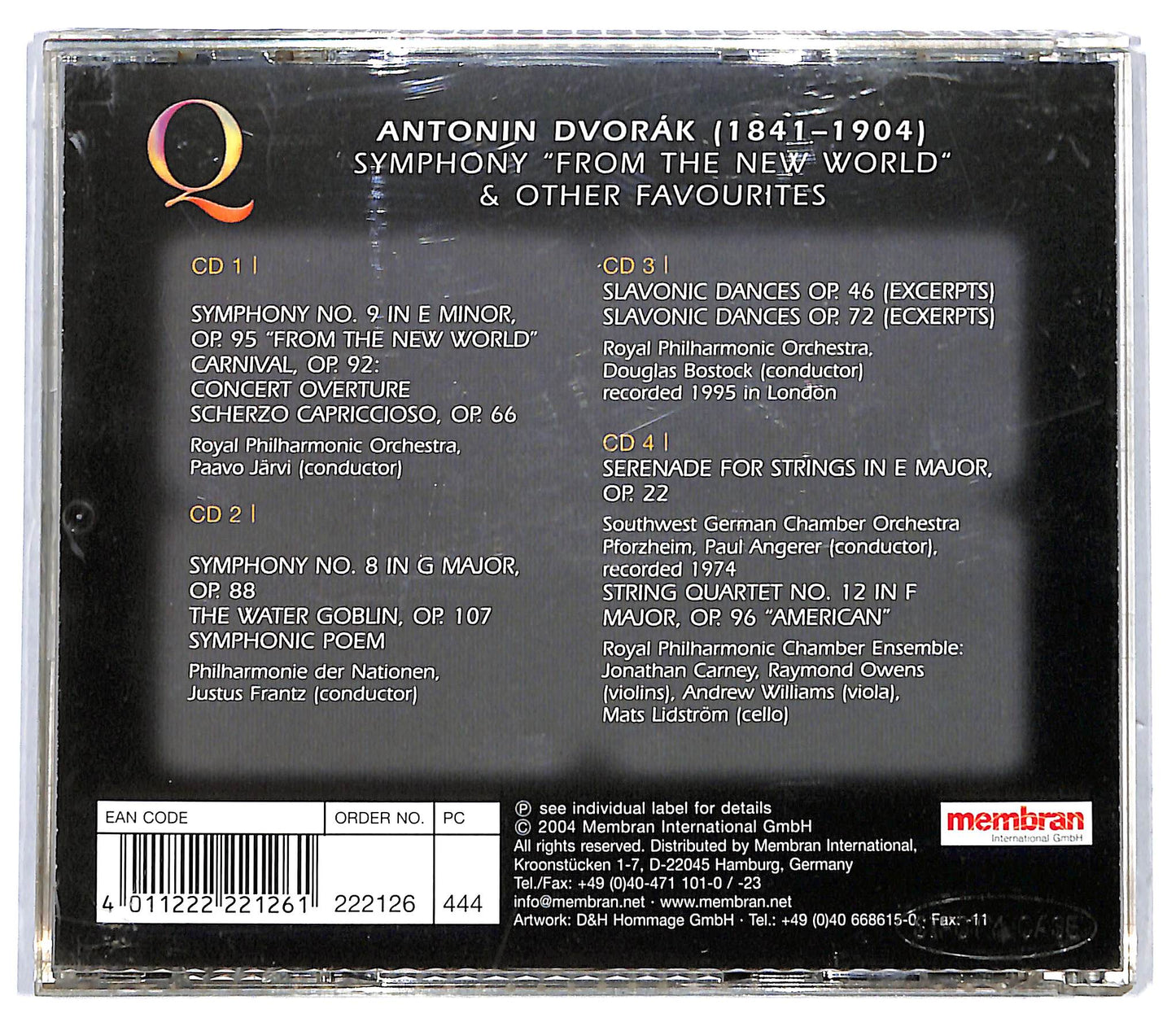 EBOND Quadromania - Antonin Dvorak - Symphony From the New World CD CD116157