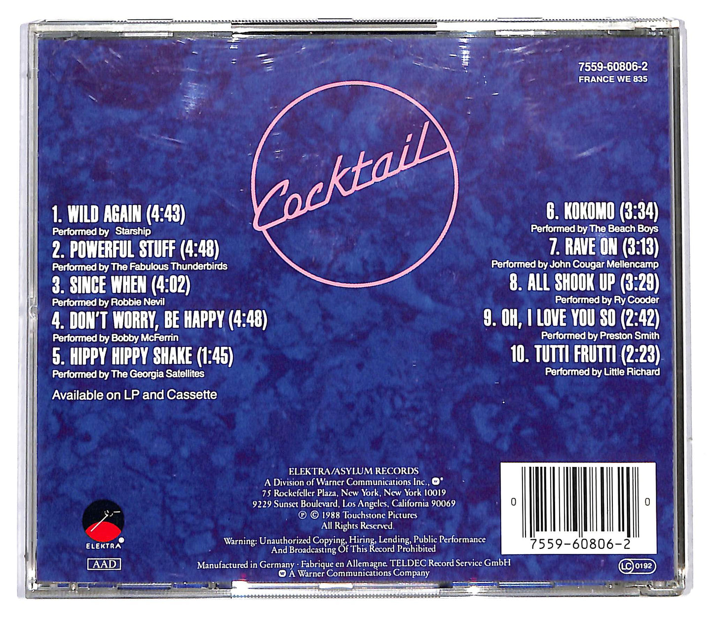EBOND Various - Cocktail (Original Motion Picture Soundtrack) CD CD116307