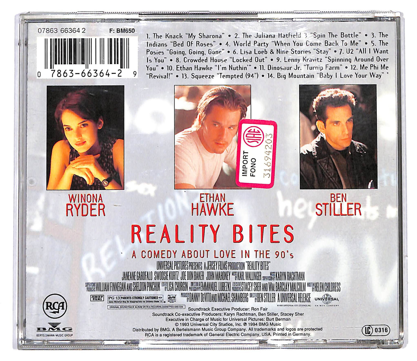 EBOND Various - Reality Bites (Original Motion Picture Soundtrack) CD CD116314