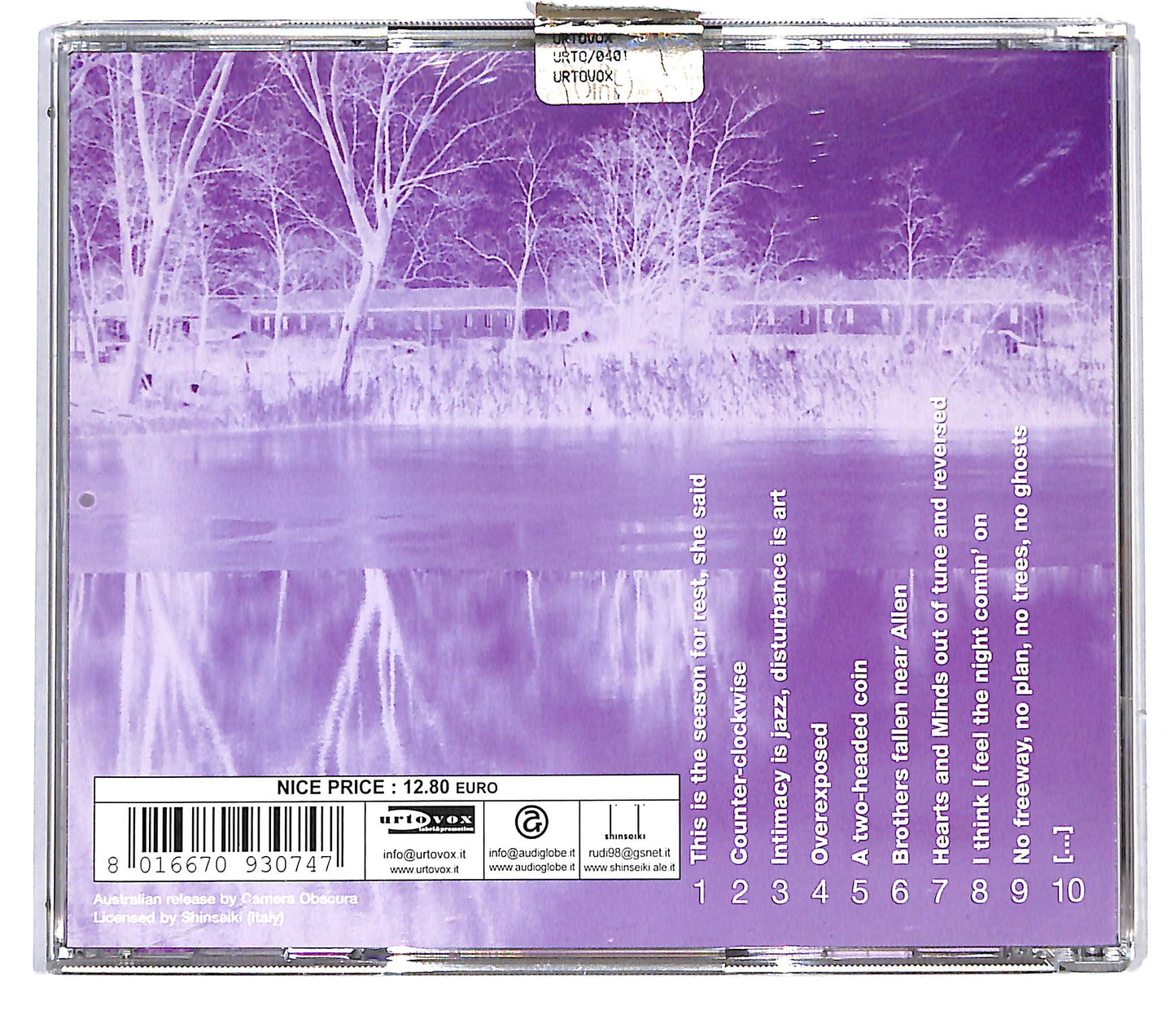 EBOND Ultraviolet Makes Me Sick - No Freeway, No Plan, No Trees CD CD116340