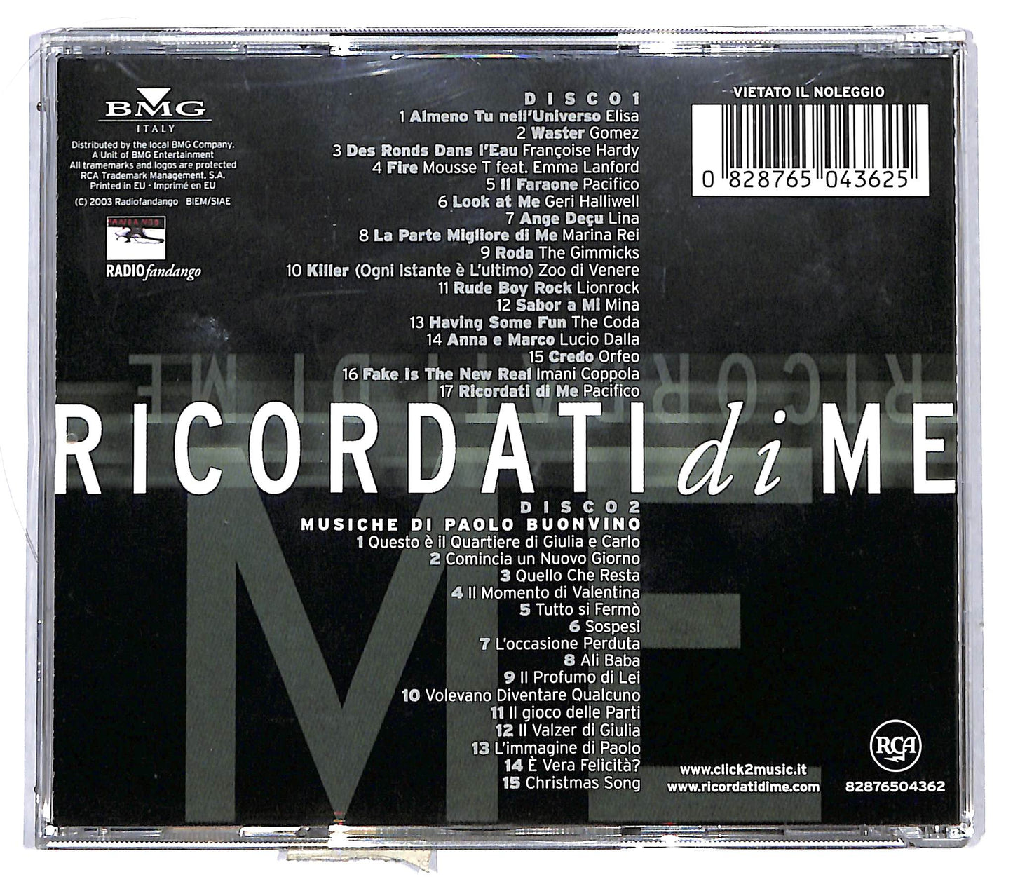 EBOND Paolo Buonvino, Various - Ricordati Di Me CD CD116358