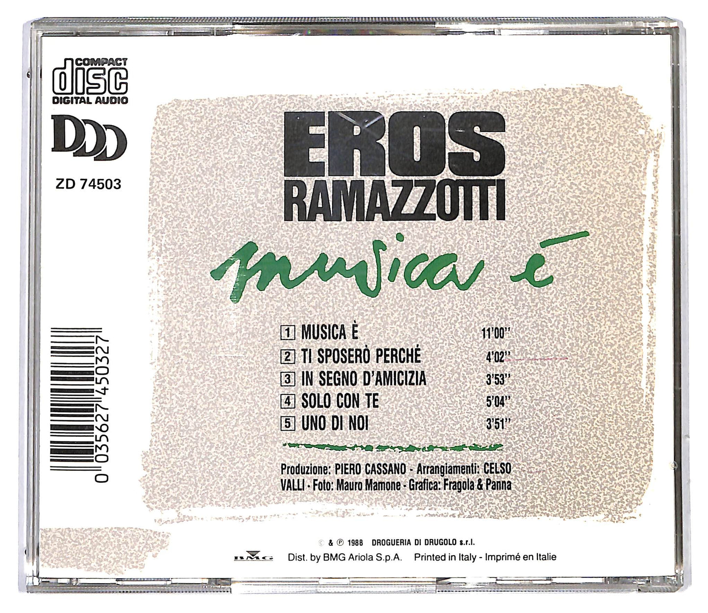 EBOND Eros Ramazzotti - Musica E CD CD116409