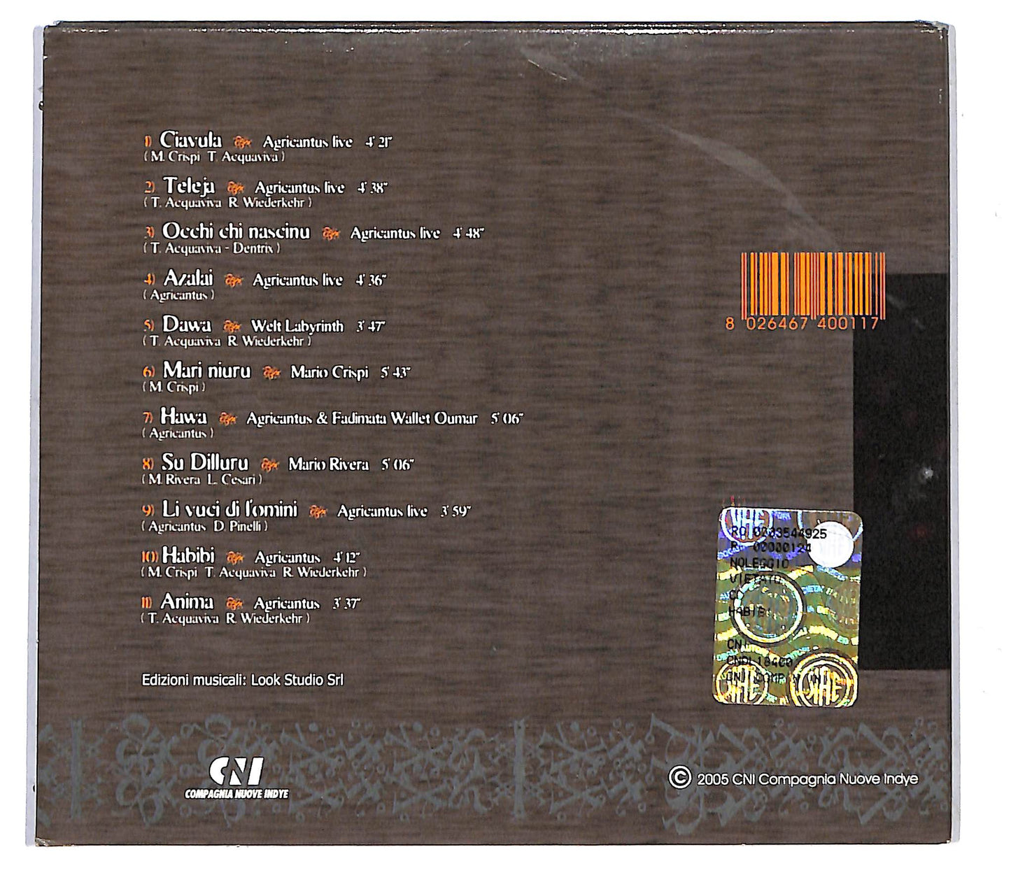 EBOND Agricantus - Habibi DIGIPACK CD CD116526