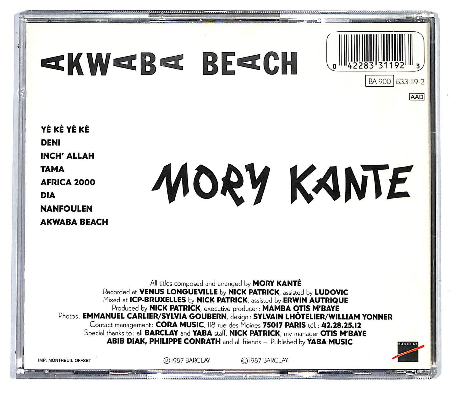 EBOND Mory Kante - Akwaba Beach CD CD116605