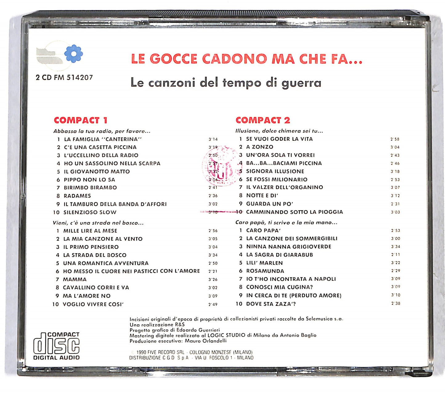 EBOND Le Gocce Cadono Ma Che Fa... - Le Canzoni Del Tempo Di Guerra CD CD116641