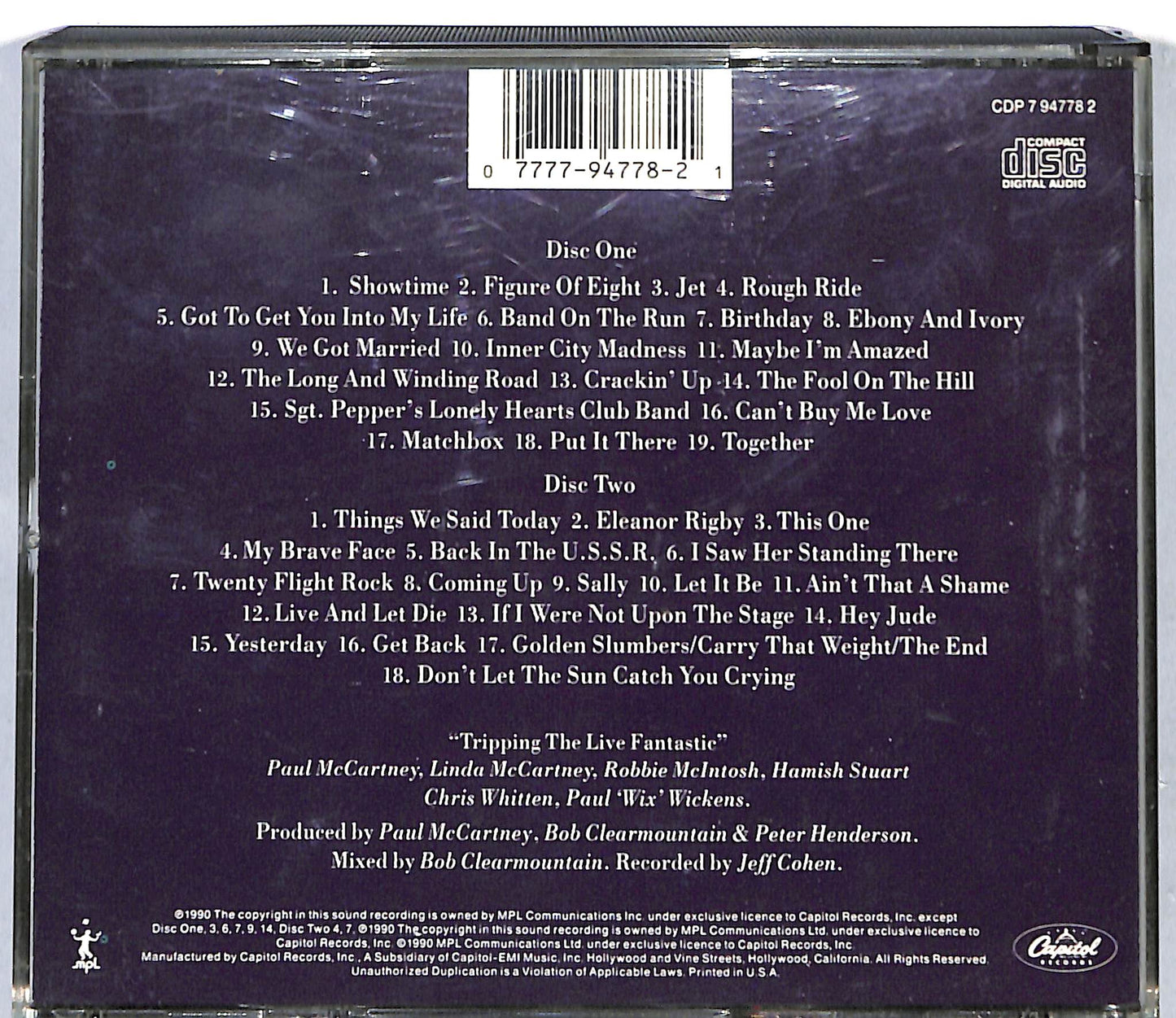 EBOND Paul McCartney - Tripping The Live Fantastic CD CD116852