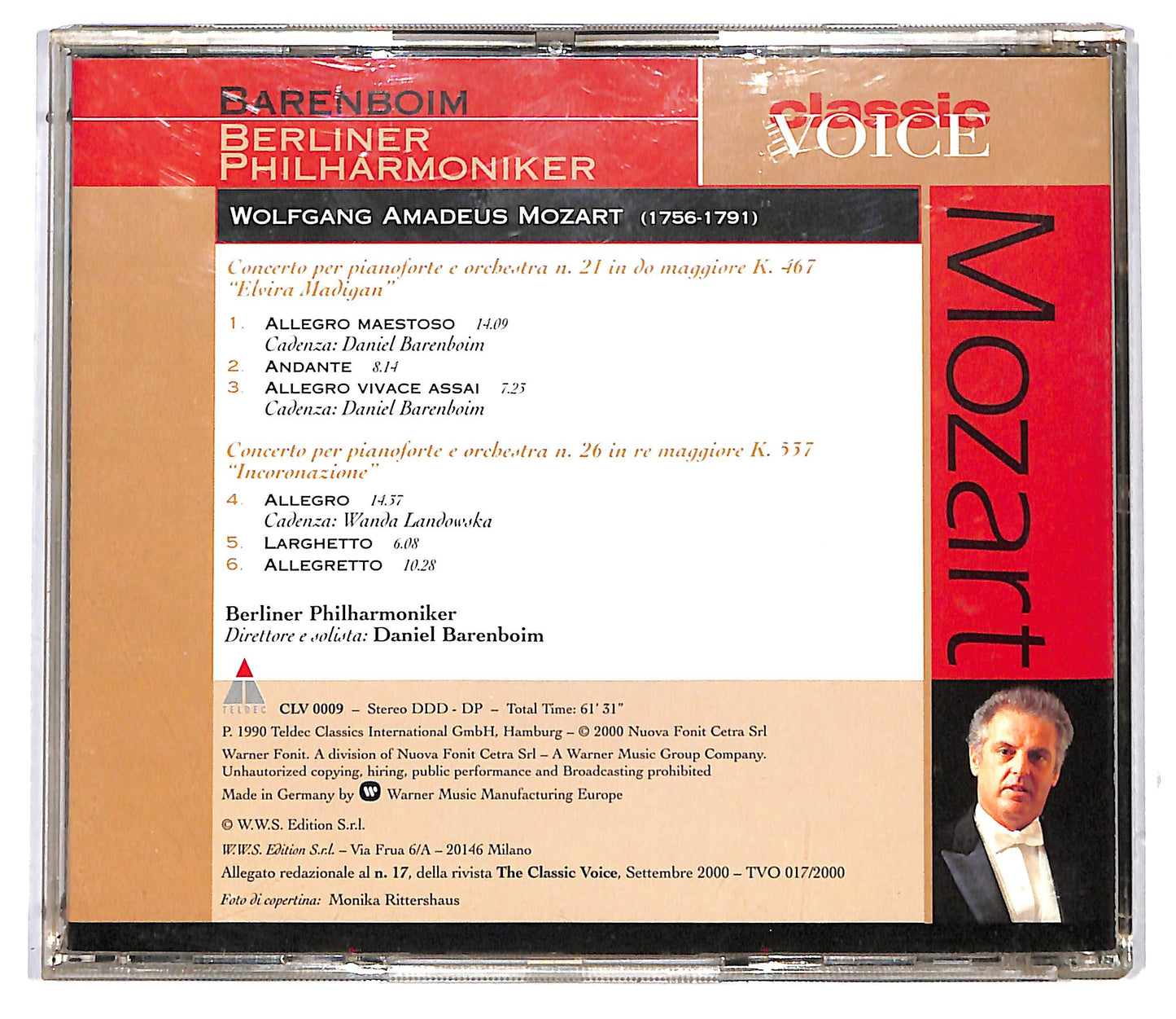 EBOND Mozart - Barenboim , Berliner Philharmoniker EDITORIALE CD CD116910