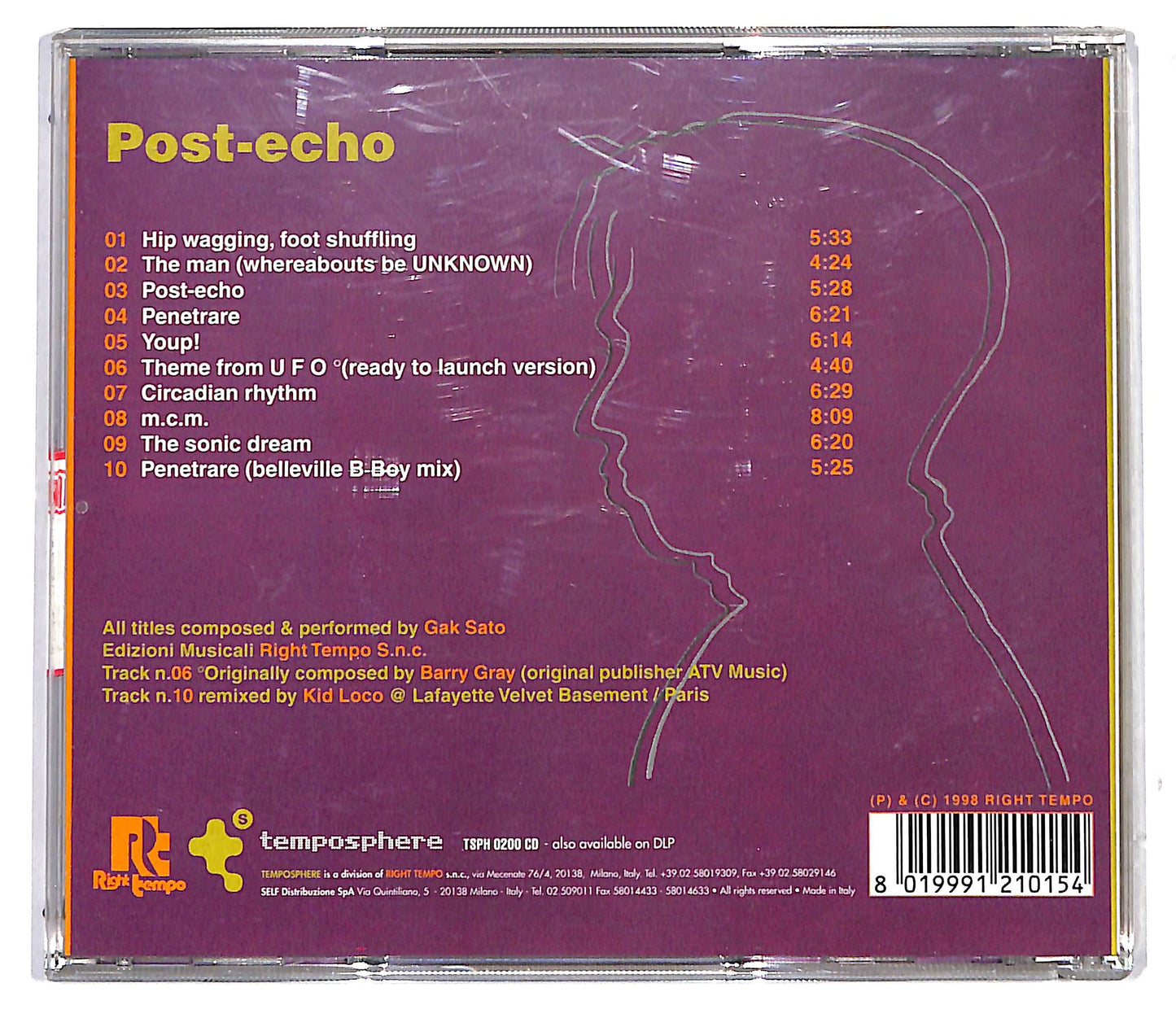EBOND Gak Sato - Post-Echo CD CD117004