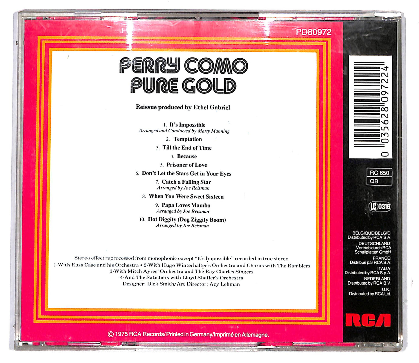 EBOND Perry Como - Pure Gold CD CD117010