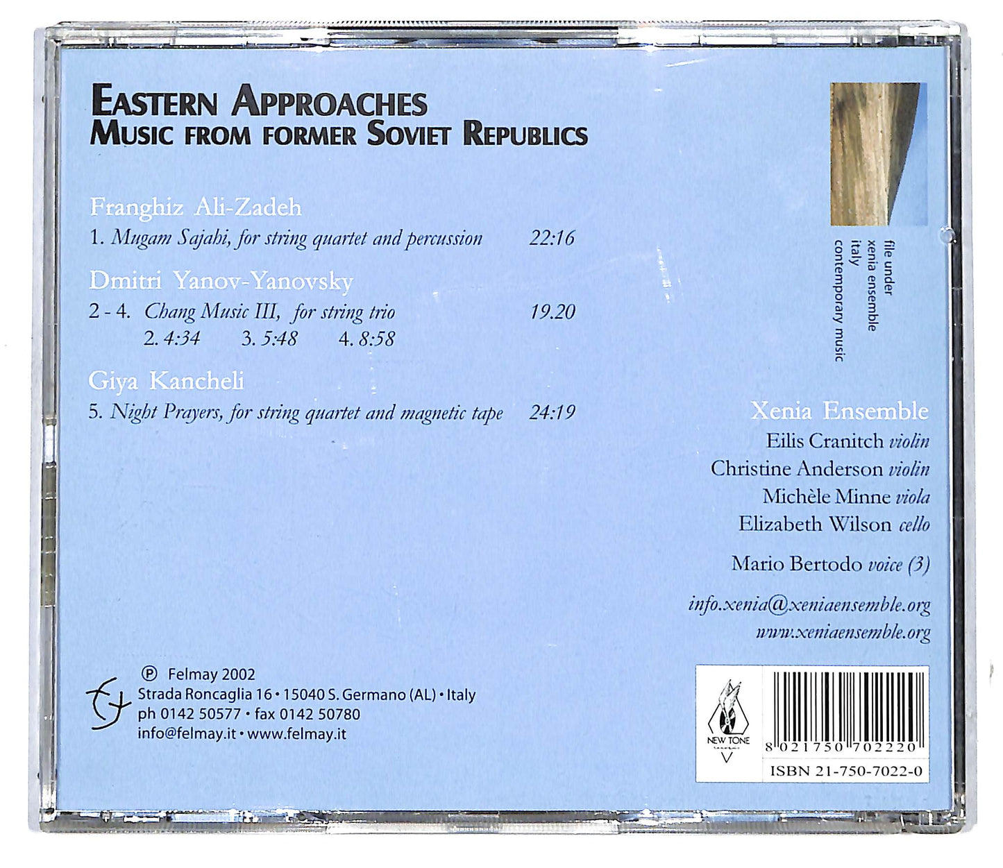EBOND Xenia Ensemble - Eastern Approaches CD CD117059