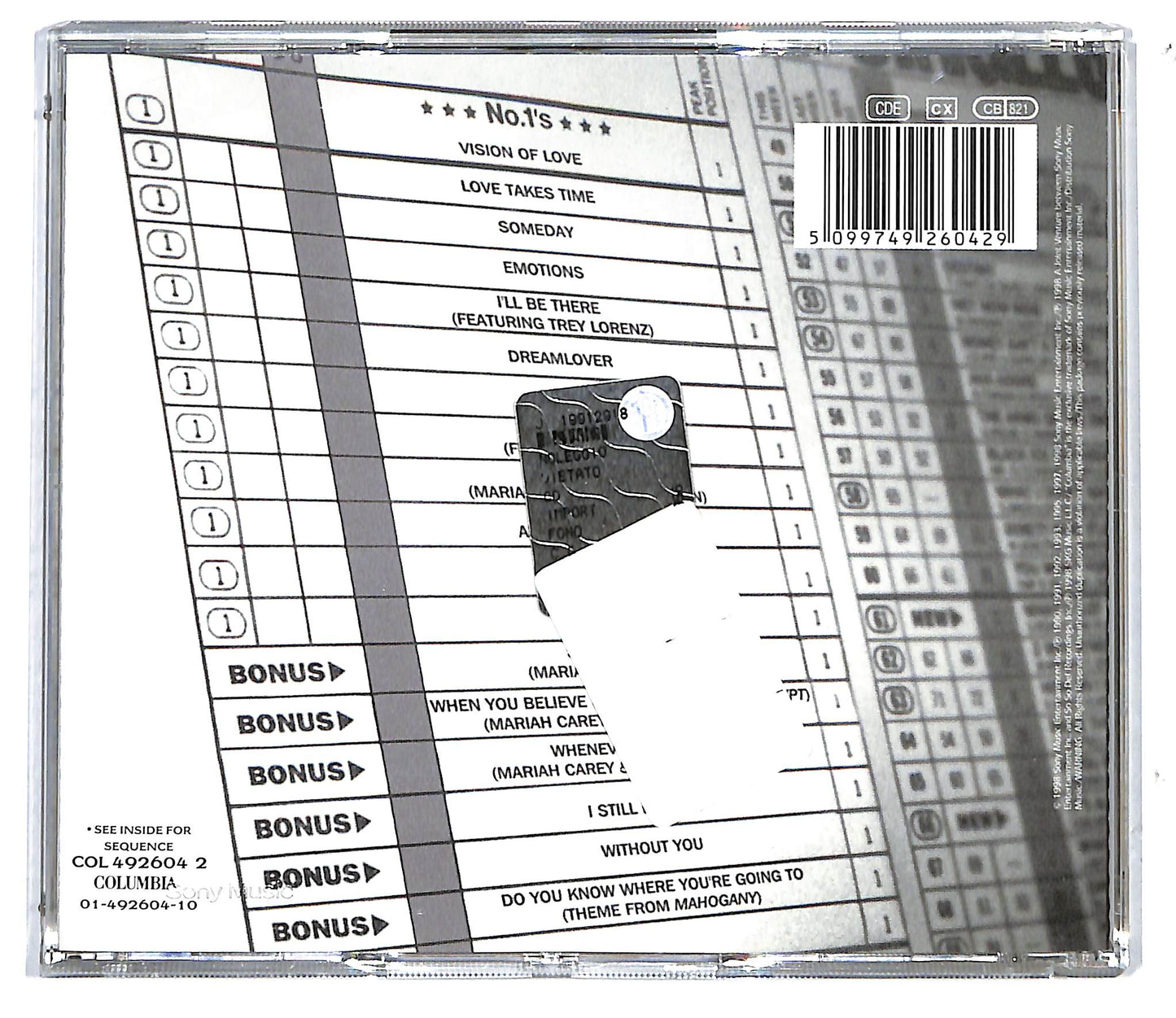 EBOND Mariah - #1's CD CD117105