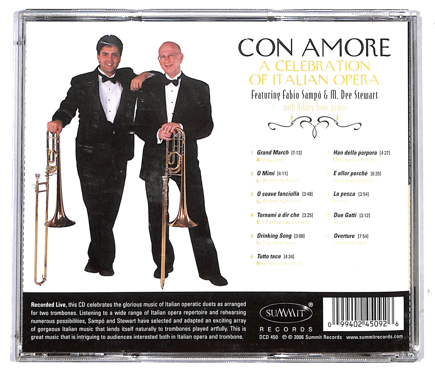 EBOND Duo Tromboni - Con Amore - Fabio Sampo & M.Dee Stewart CD CD117148