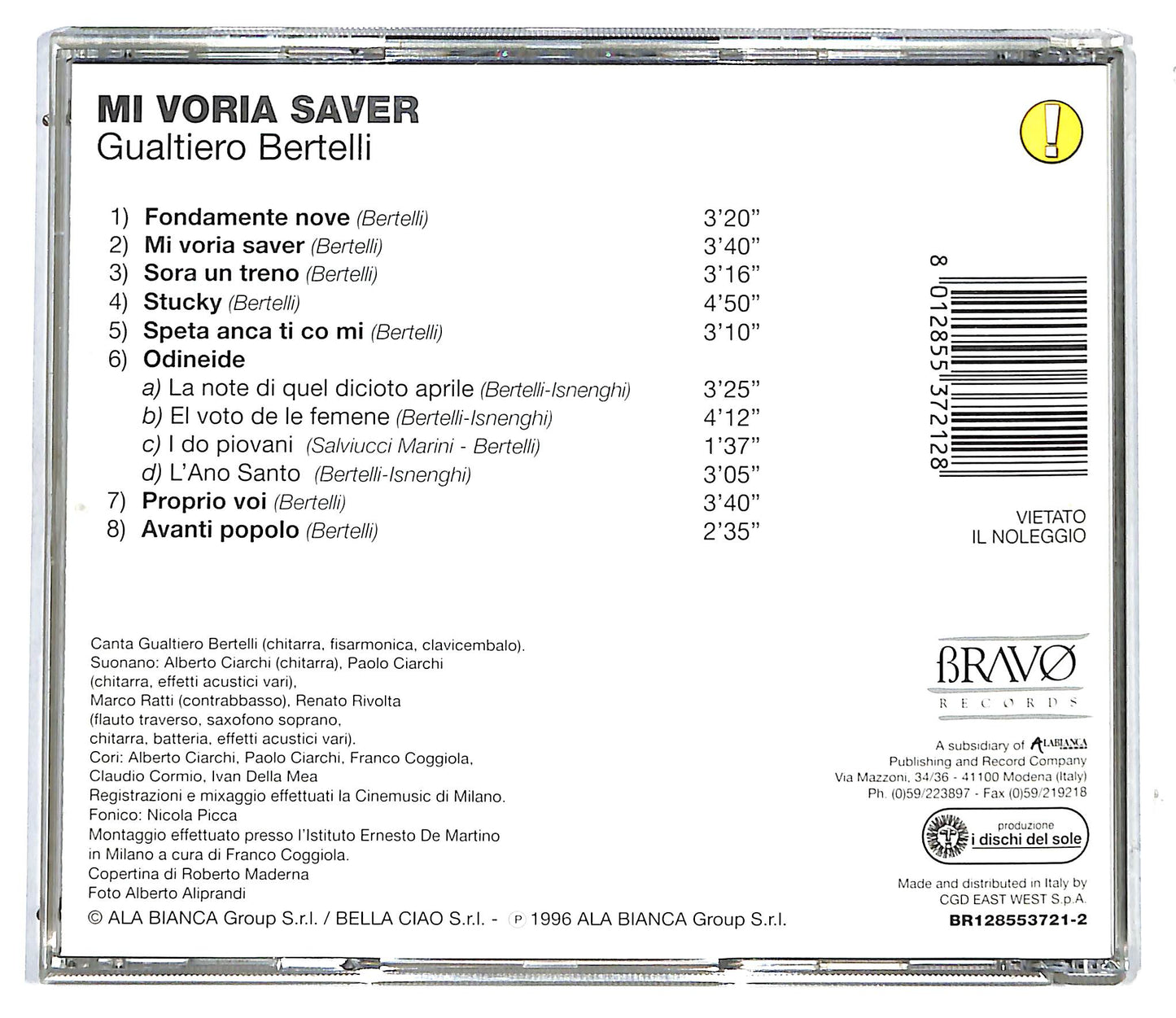 EBOND Gualtiero Bertelli - Mi Voria Saver CD CD117211