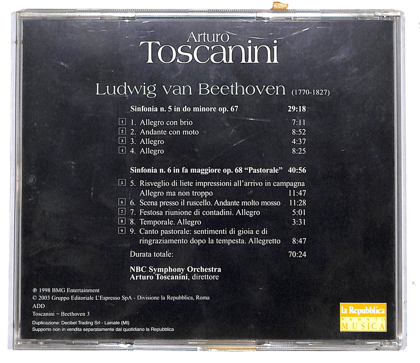 EBOND Arturo Toscanini - Beethoven - Sinfonia N. 5 , 6 CD CD117227