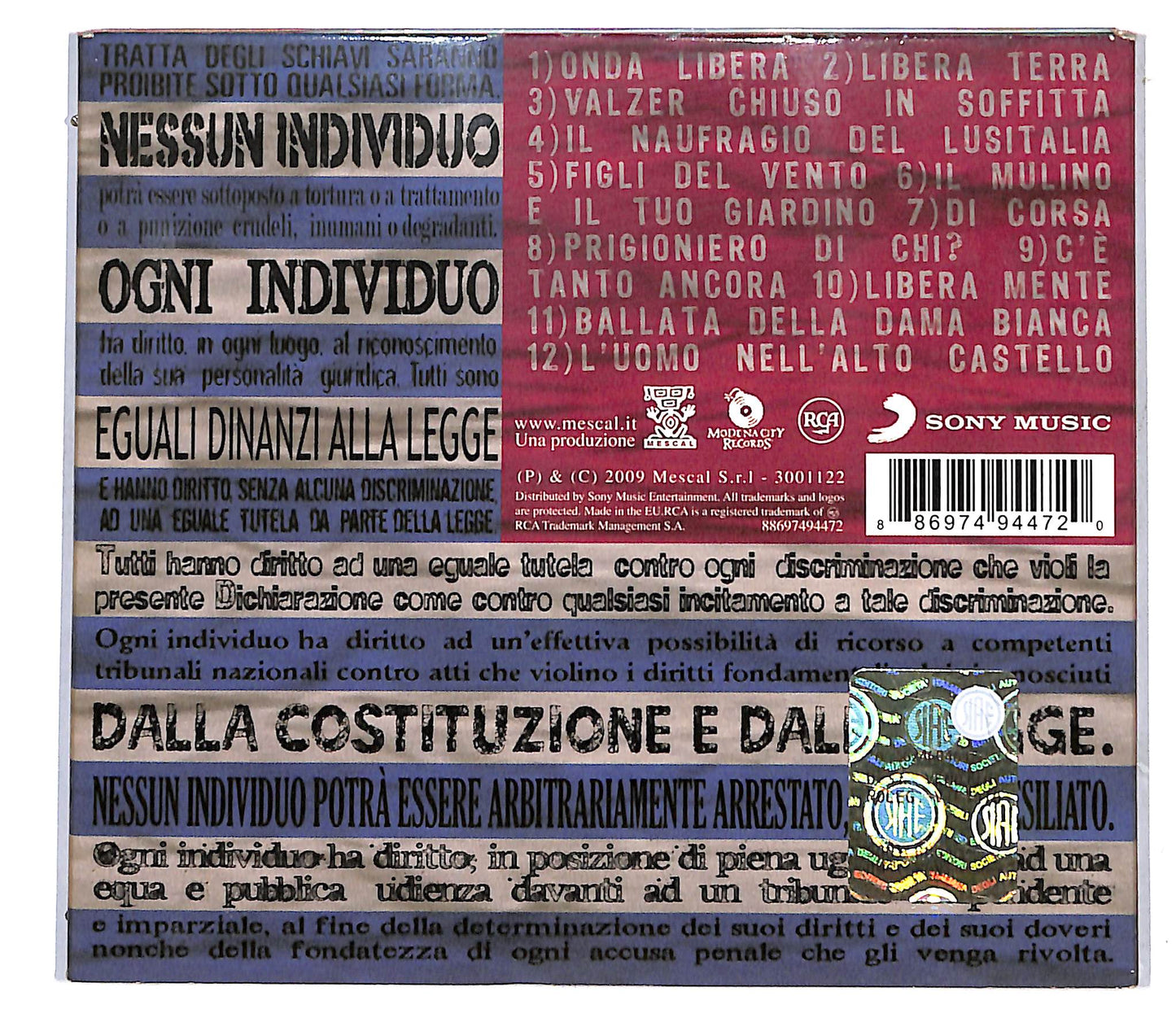 EBOND Modena City Ramblers - Onda Libera CD CD117229
