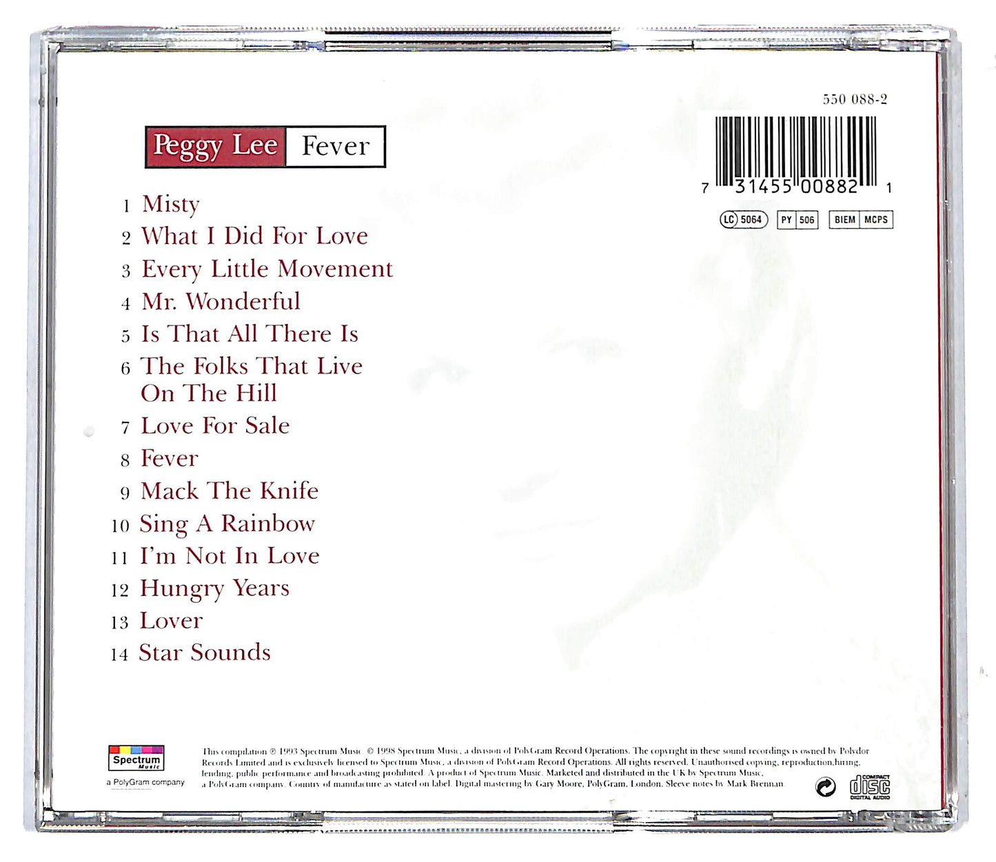 EBOND Peggy Lee - Fever CD CD117236