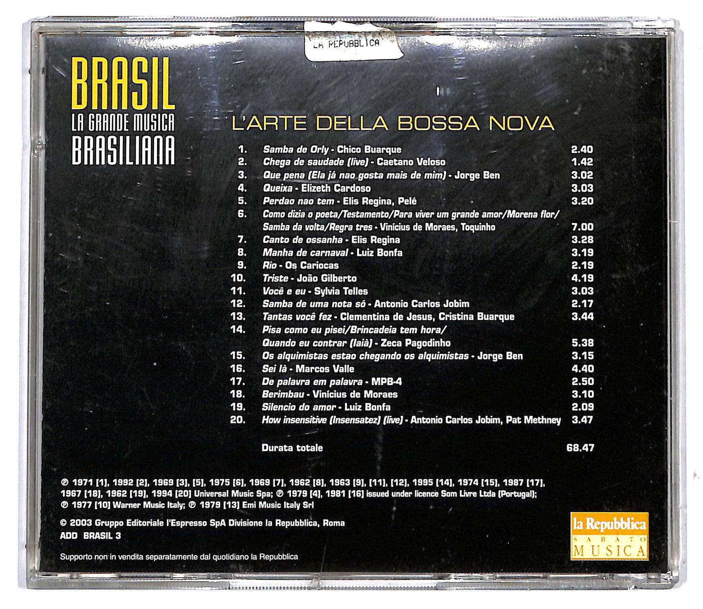 EBOND Various - Brasil - 3 L'Arte Della Bossa Nova EDITORIALE CD CD117318