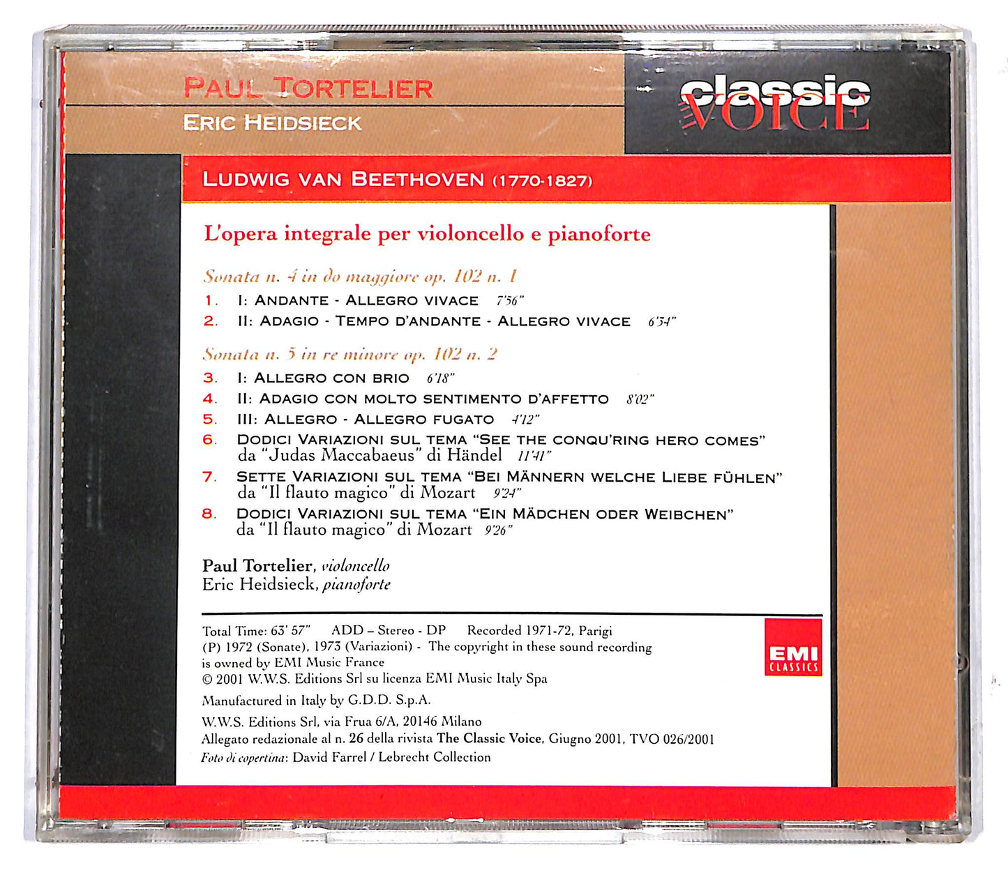 EBOND Paul Tortelier - Sonate Per Violoncello E Pianoforte Vol. 2 CD CD117426