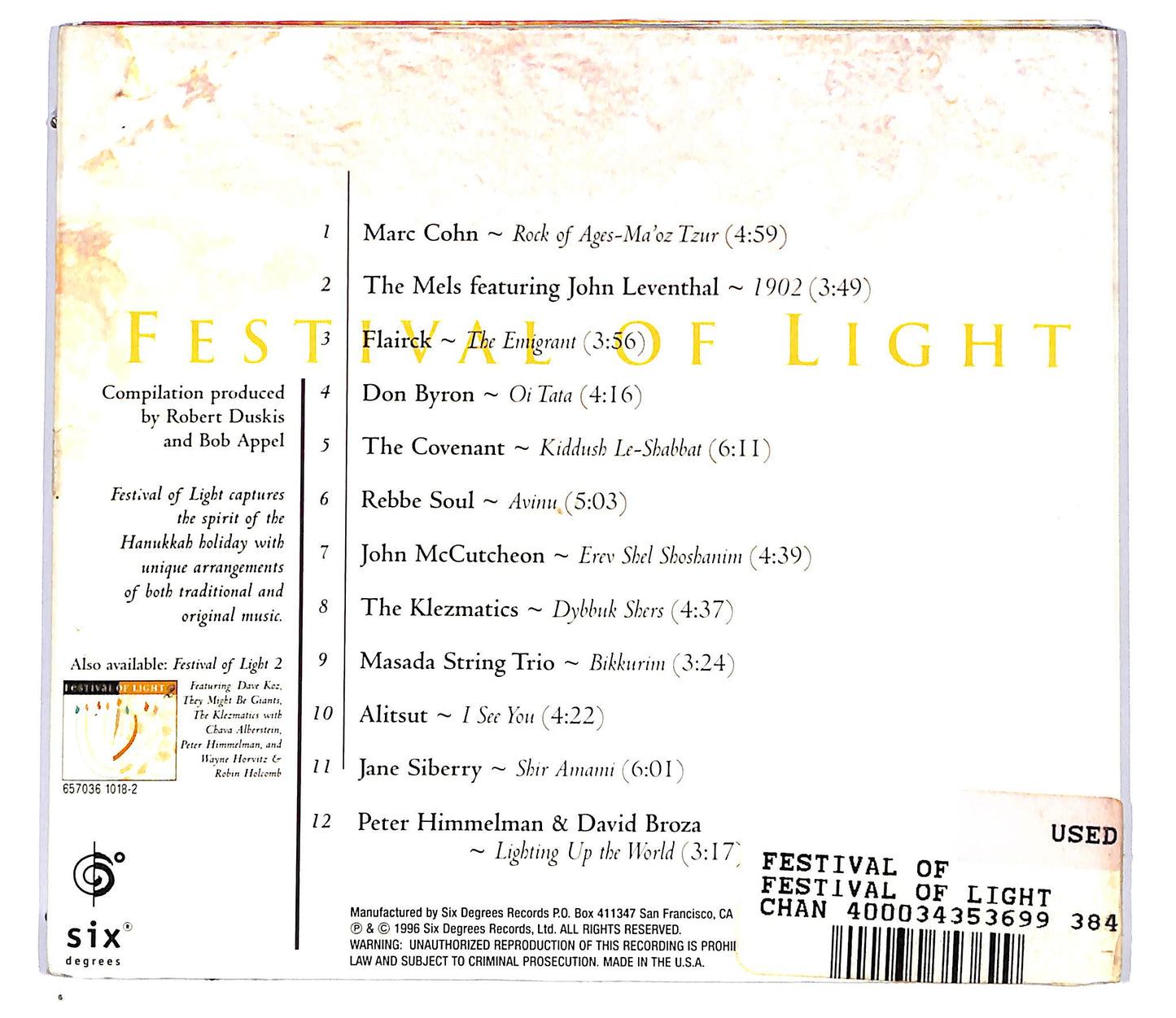EBOND Various - Festival Of Light CD CD117514