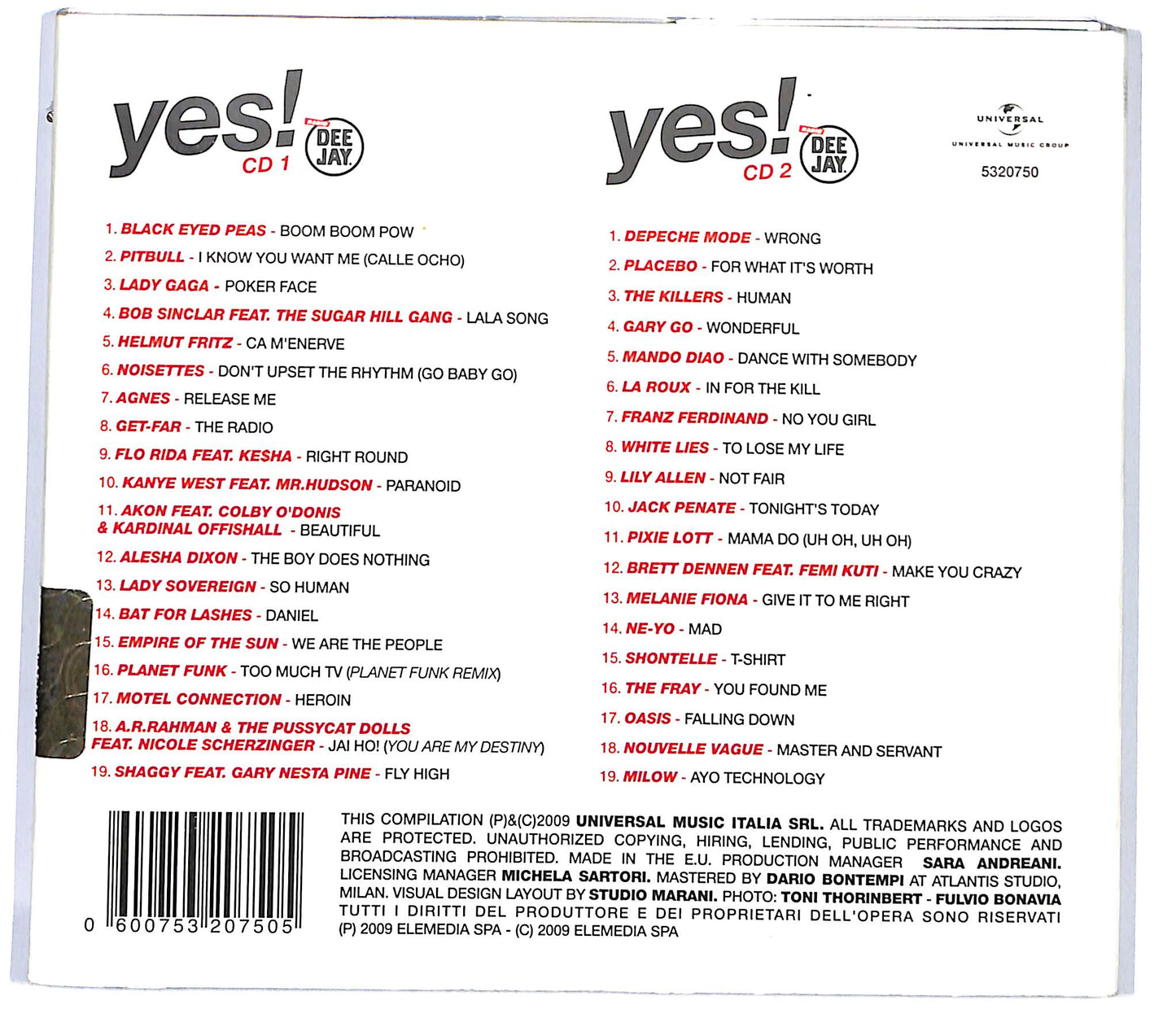 EBOND Various - Yes! DeeJay DIGIPACK CD CD117653