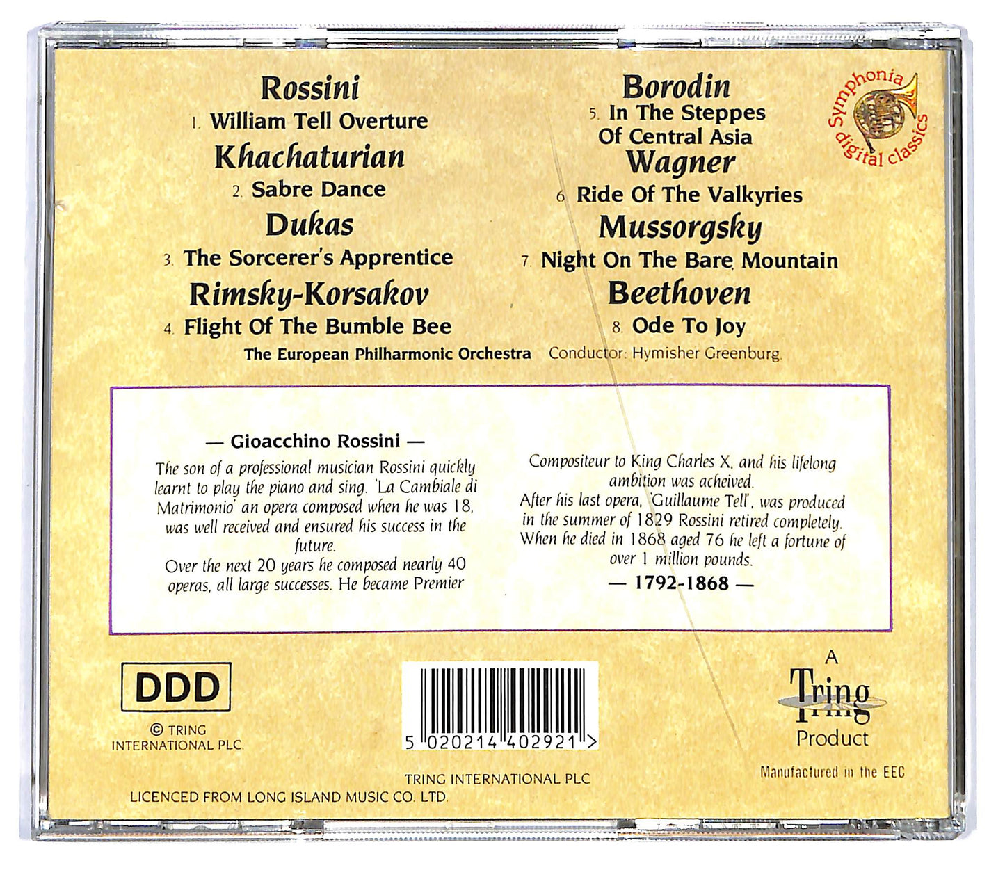 EBOND Rossini - Khachaturian Dukas CD CD117801