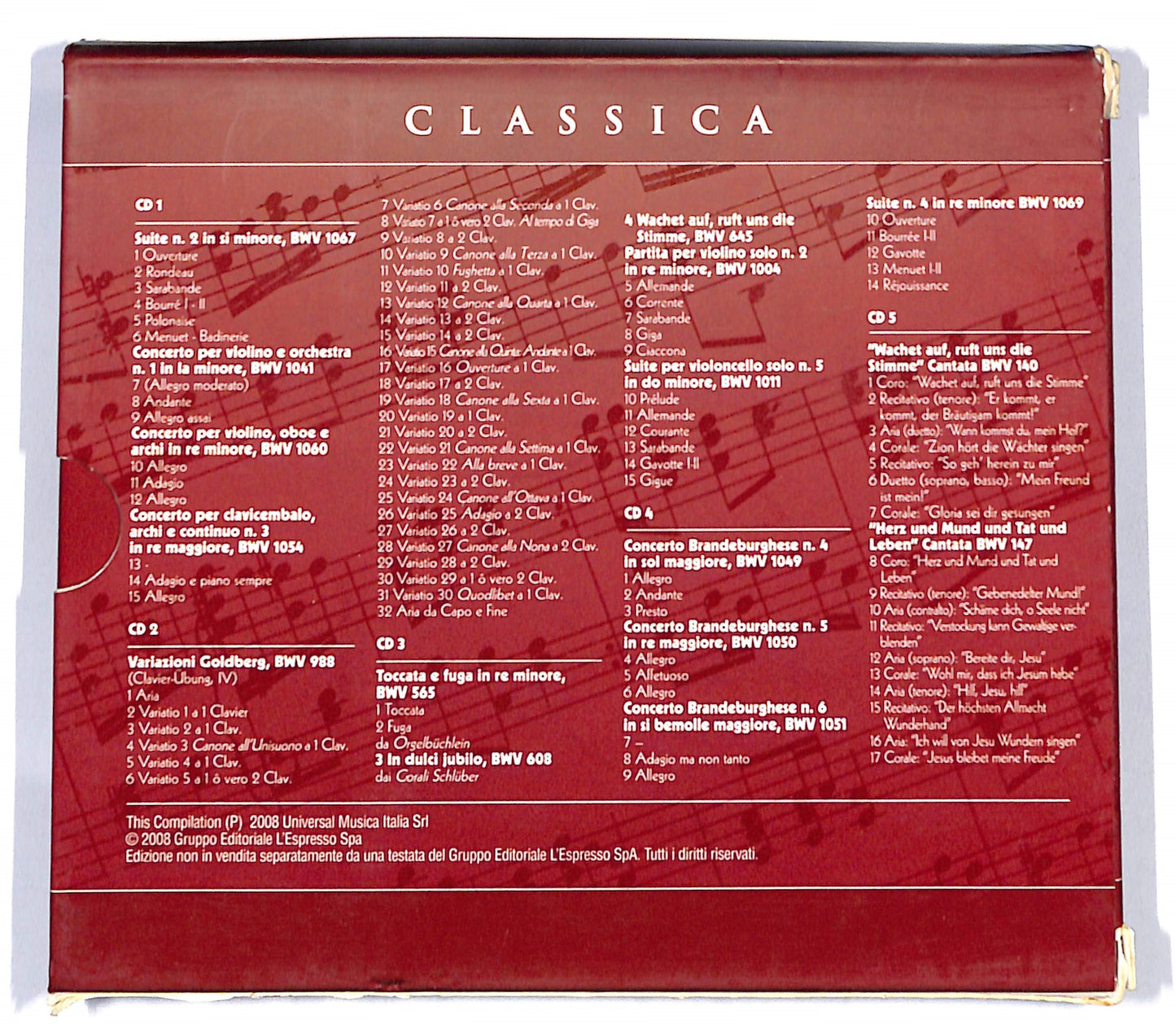 EBOND Johann Sebastian Bach (5 DVD) CD CD117921