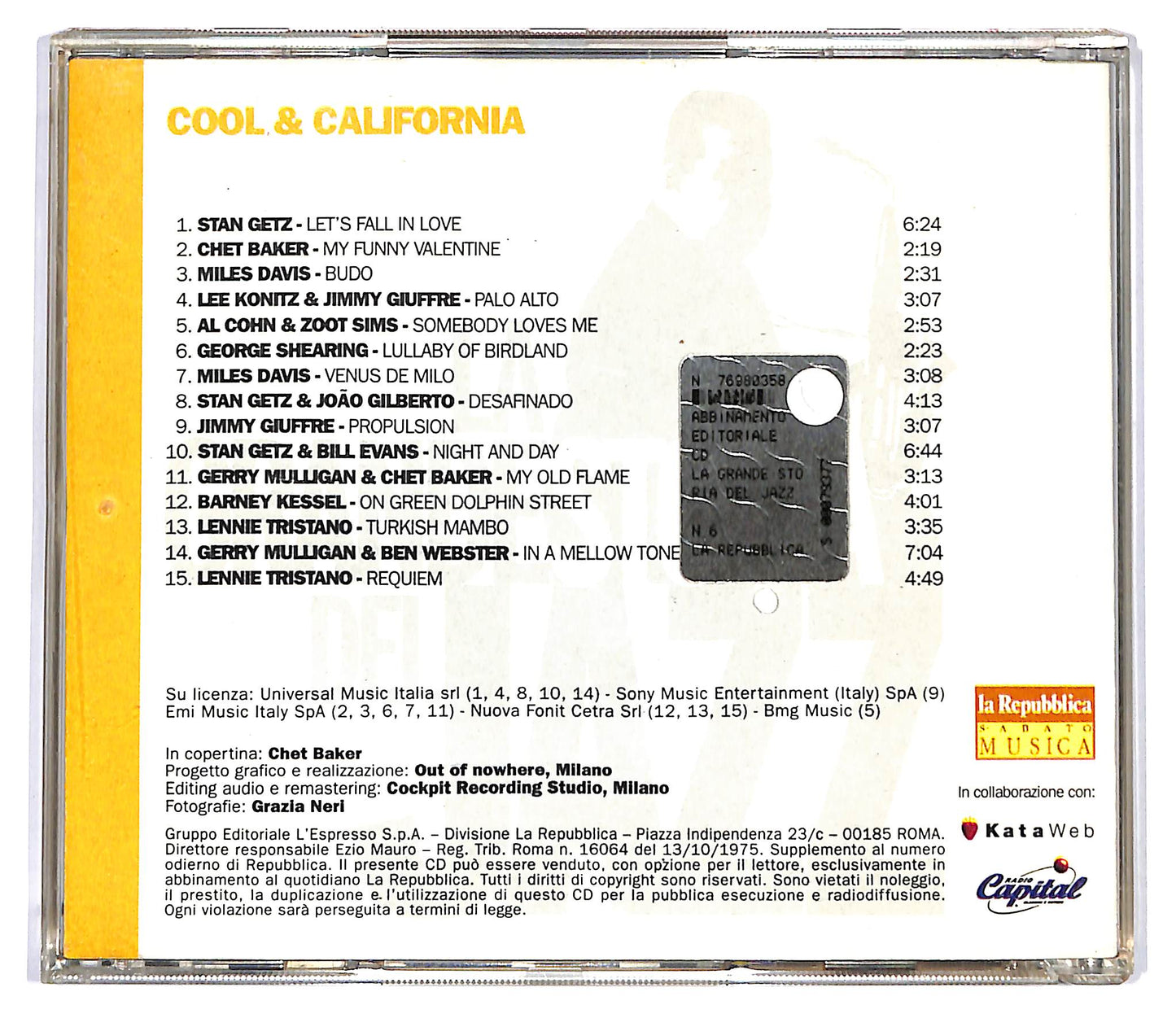 EBOND Various - Cool & California EDITORIALE CD CD117927