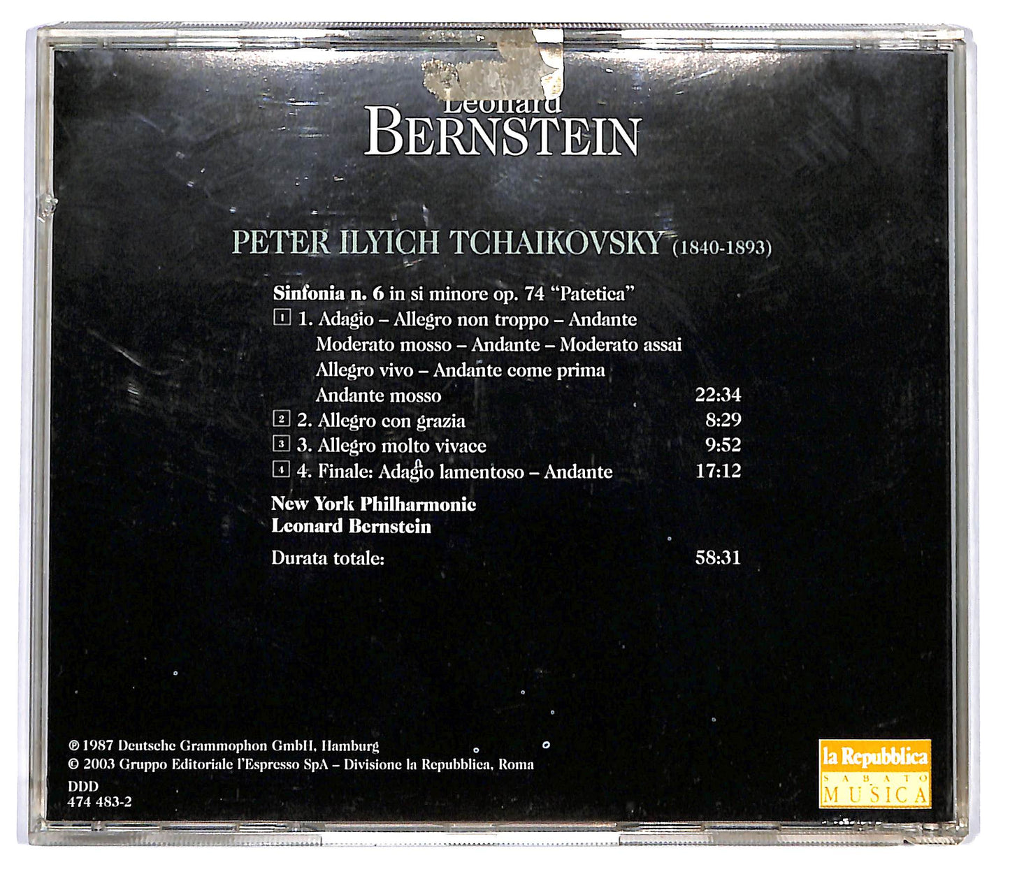 EBOND Leonard Bernstein - Tchaikovsky - Sinfonia n. 6 CD CD117930