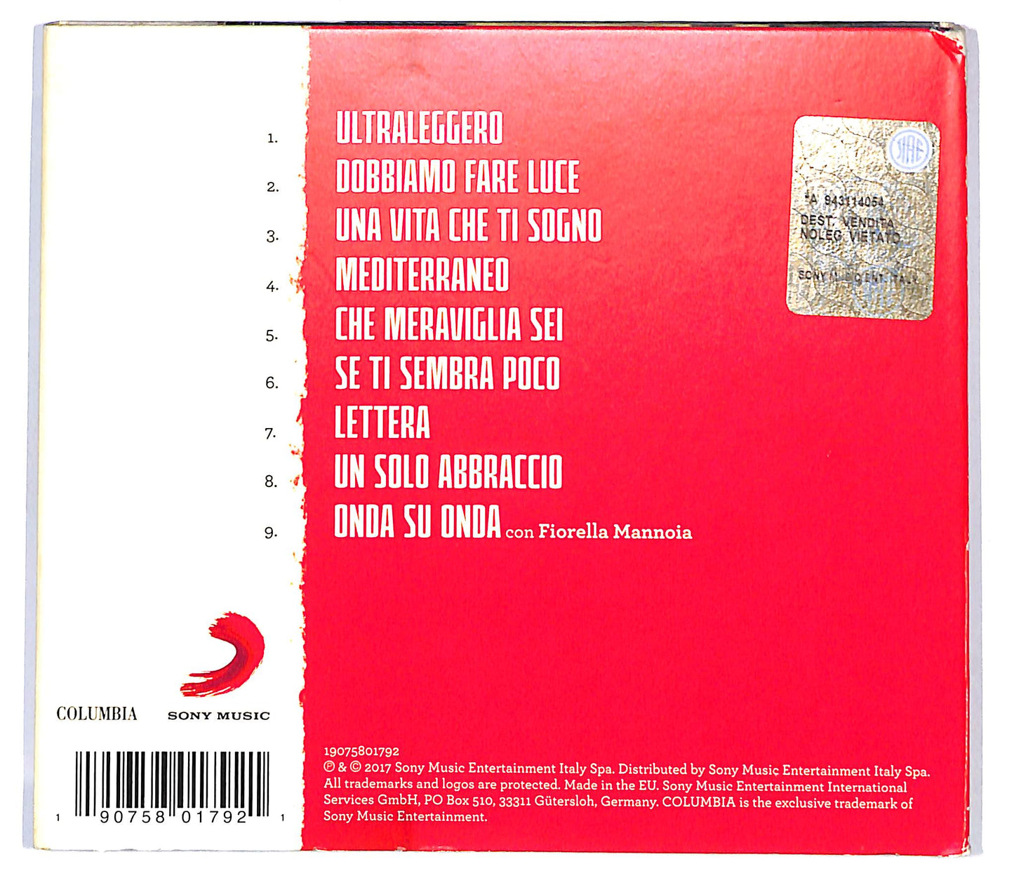 EBOND Gianni Morandi - D'Amore D'Autore DIGIPACK CD CD118024