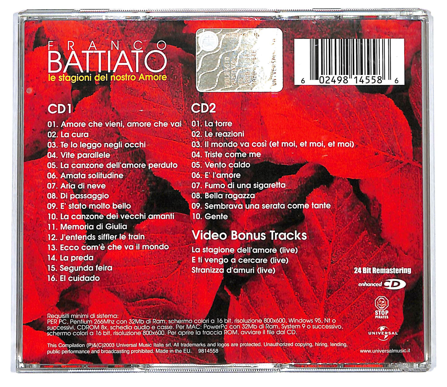 EBOND Franco Battiato - Le Stagioni Del Nostro Amore CD CD118137
