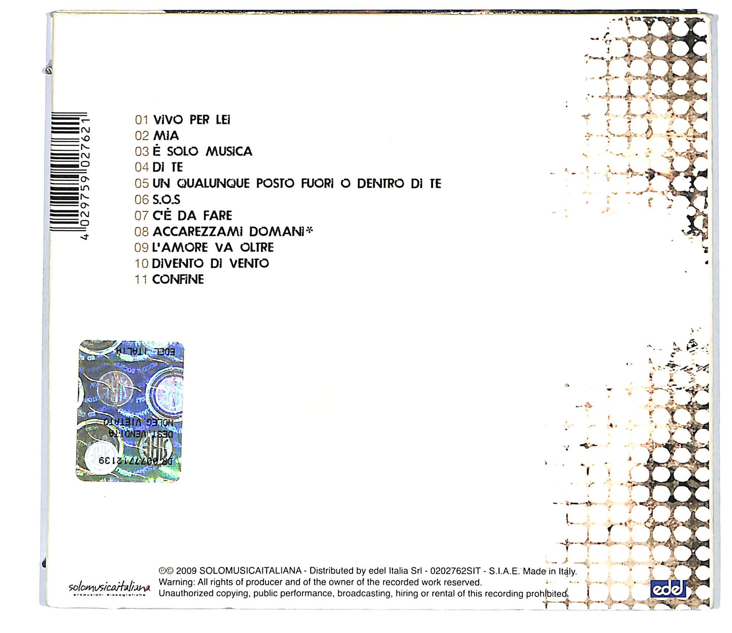 EBOND Gatto Panceri - Live DIGIPACK CD CD118140