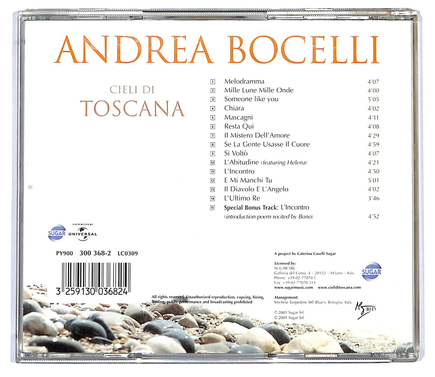 EBOND Andrea Bocelli - Cieli Di Toscana CD CD118238