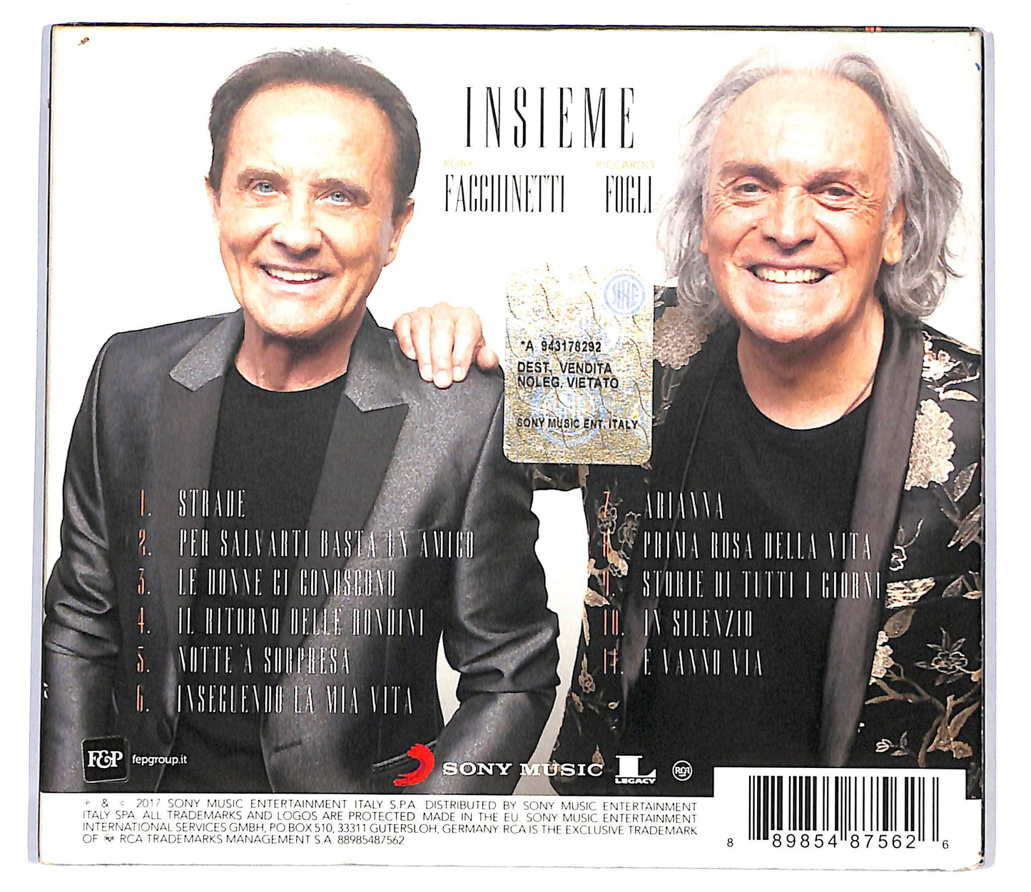 EBOND Roby Facchinetti , Riccardo Fogli - Insieme DIGIPACK CD CD118252