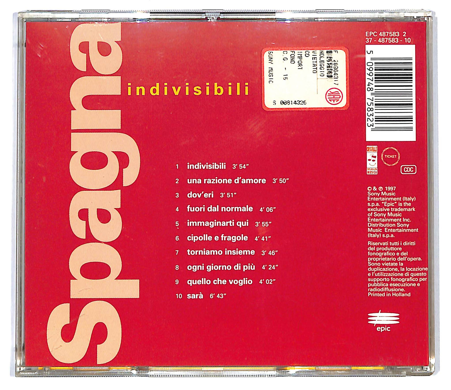 EBOND Spagna - Indivisibili CD CD118307